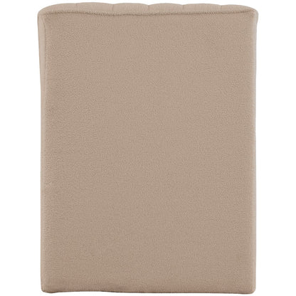 Orian Beige Teddy Fabric Chaise