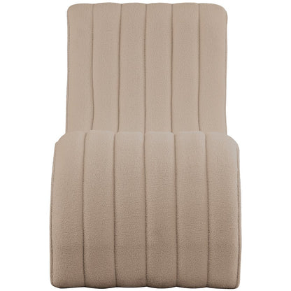 Orian Beige Teddy Fabric Chaise
