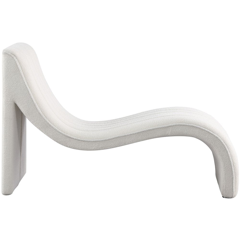 Orian Cream Teddy Fabric Chaise