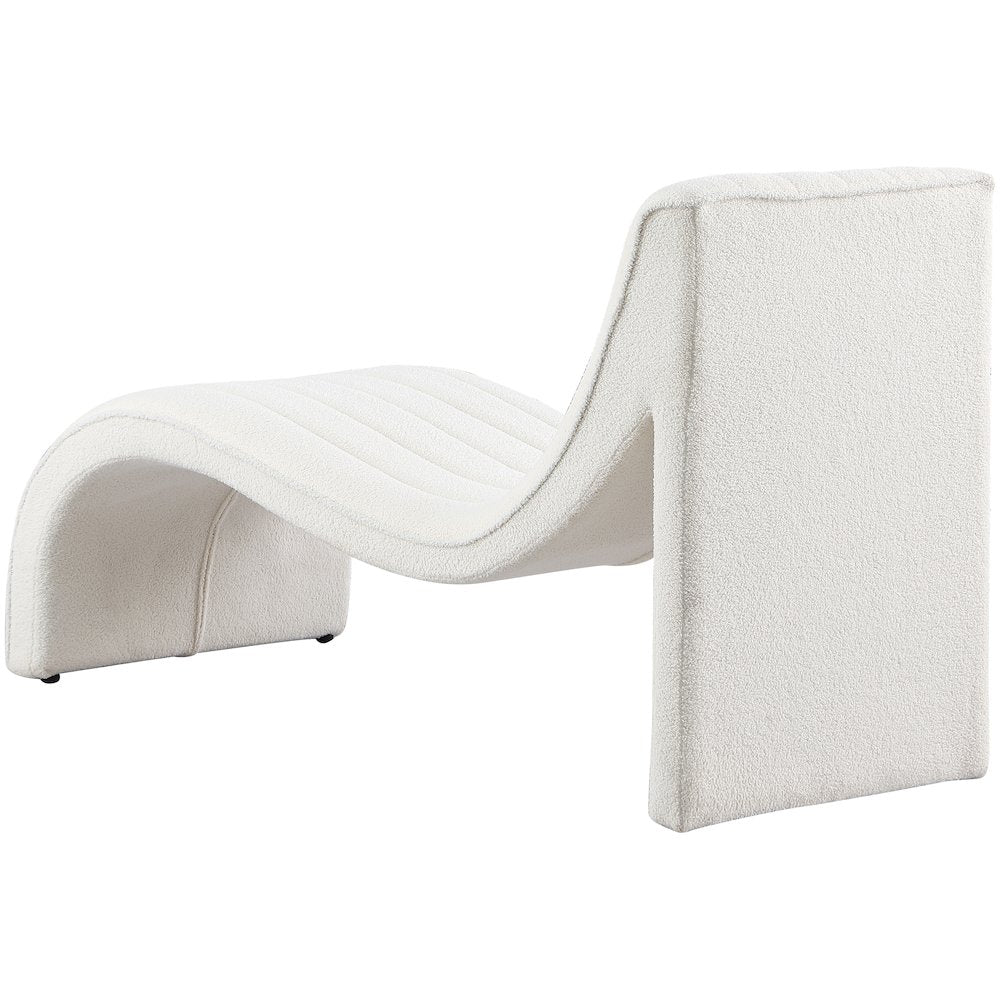 Orian Cream Teddy Fabric Chaise
