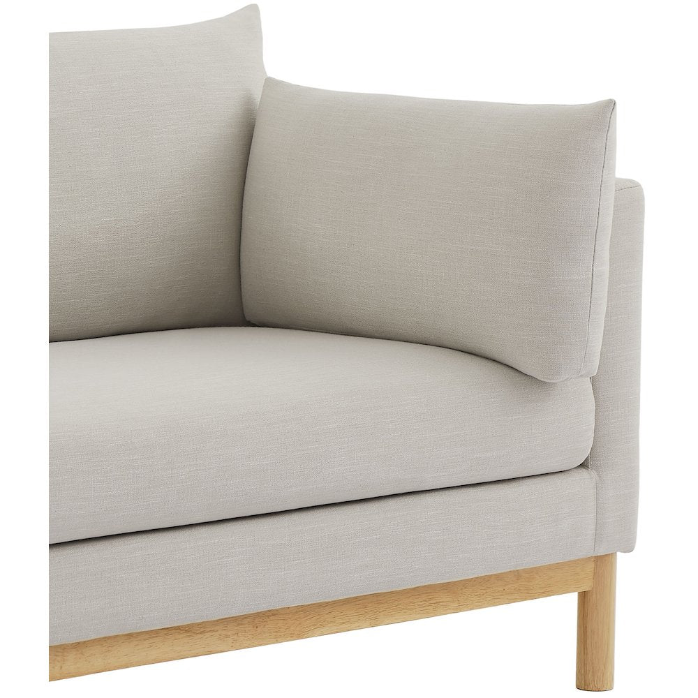 Langham Beige Linen Textured Fabric Chair