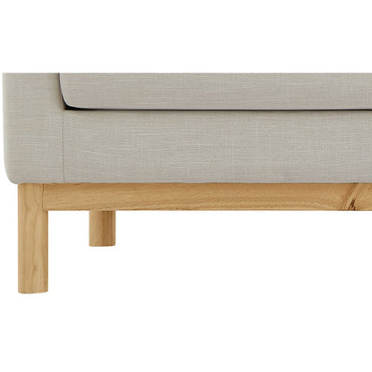 Langham Beige Linen Textured Fabric Chair