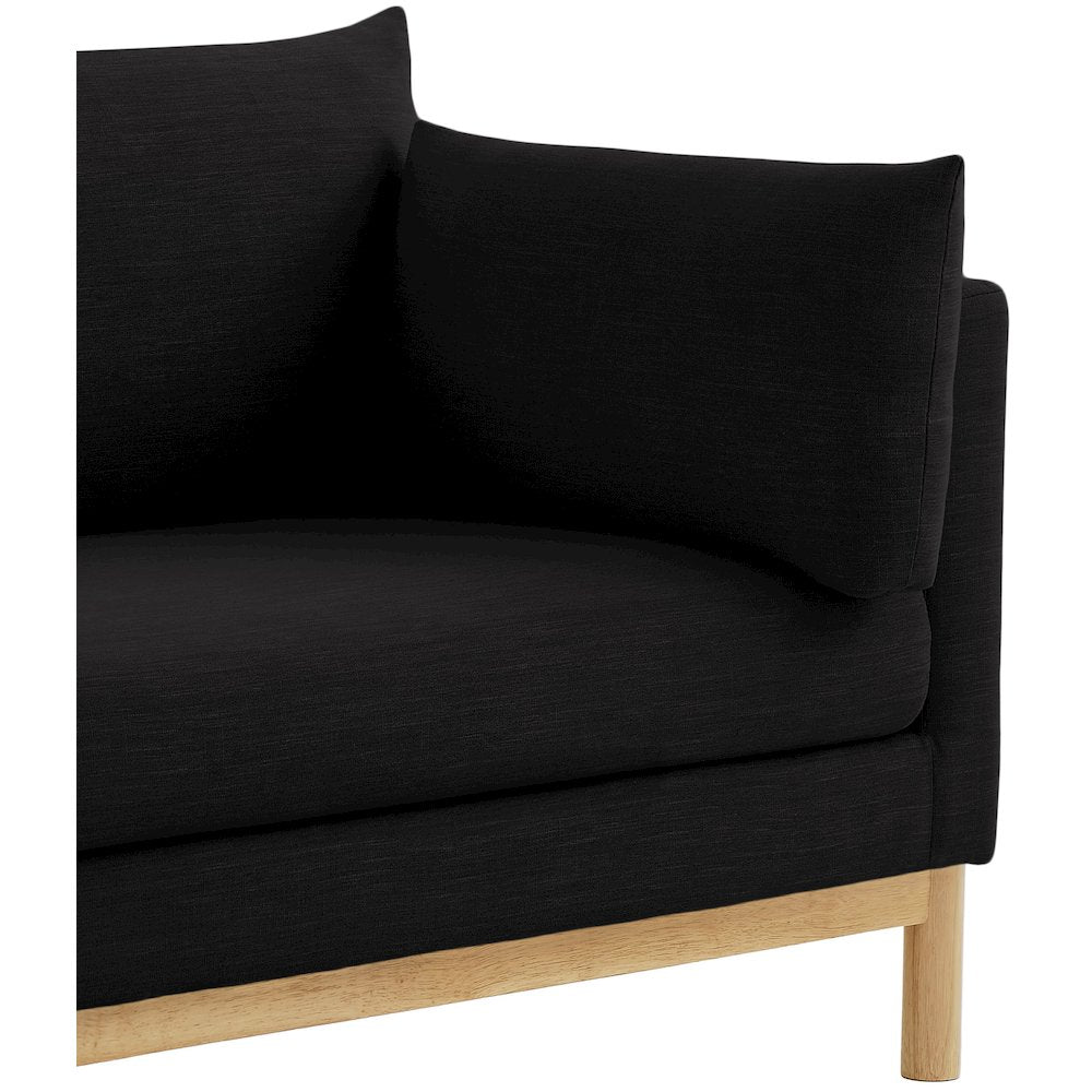 Langham Black Linen Textured Fabric Chair