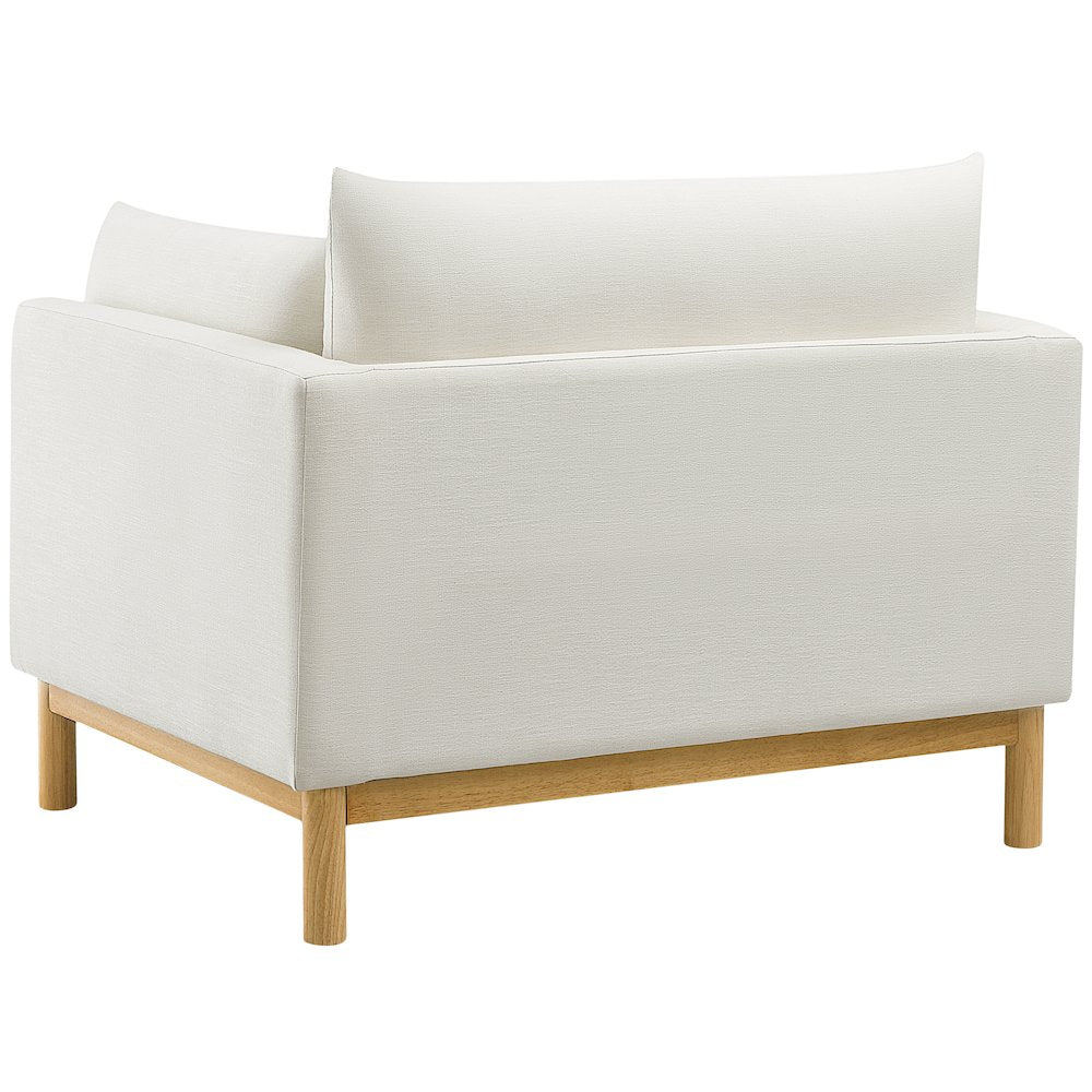Langham Cream Linen Textured Fabric Chair