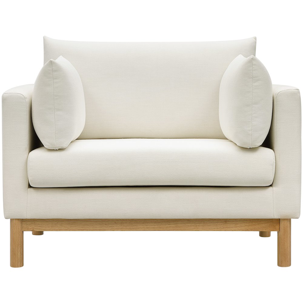 Langham Cream Linen Textured Fabric Chair