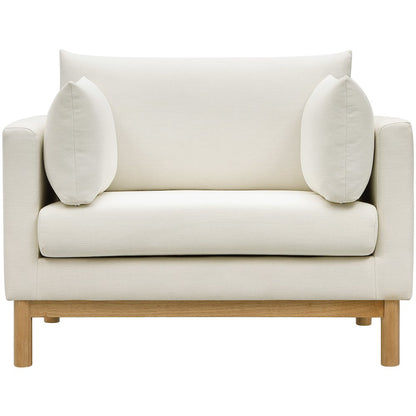 Langham Cream Linen Textured Fabric Chair