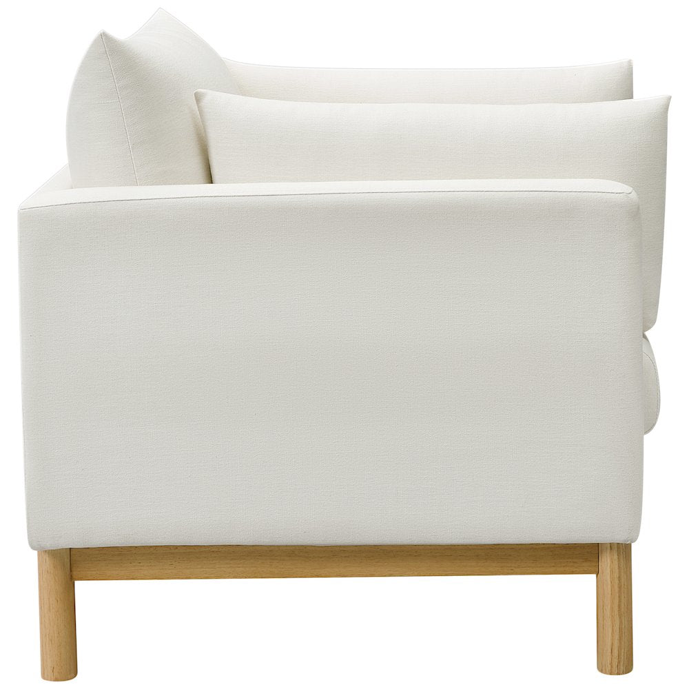 Langham Cream Linen Textured Fabric Chair