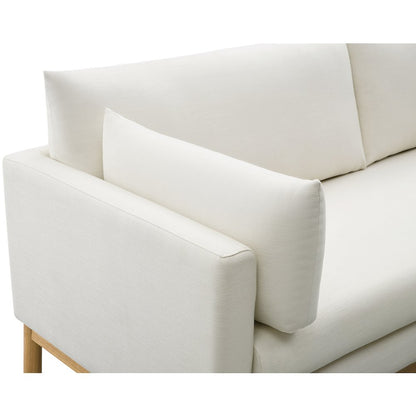 Langham Cream Linen Textured Fabric Sofa