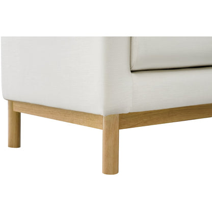 Langham Cream Linen Textured Fabric Sofa