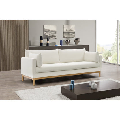 Langham Cream Linen Textured Fabric Sofa