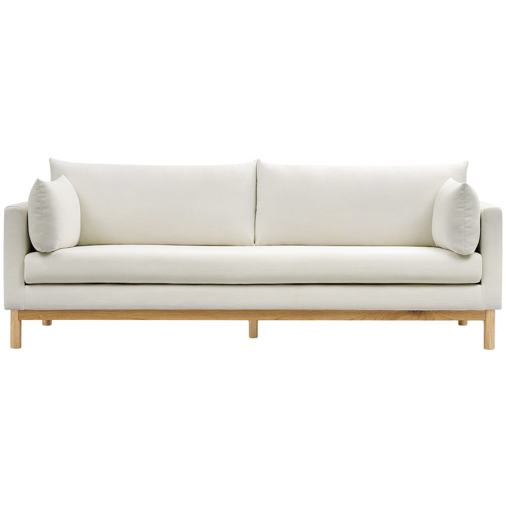 Langham Cream Linen Textured Fabric Sofa