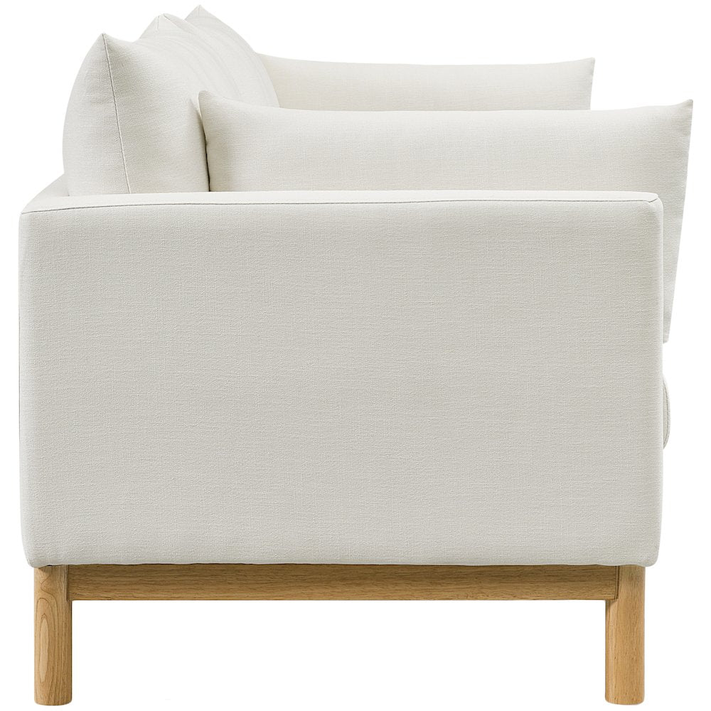 Langham Cream Linen Textured Fabric Sofa