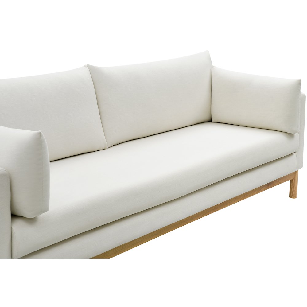 Langham Cream Linen Textured Fabric Sofa