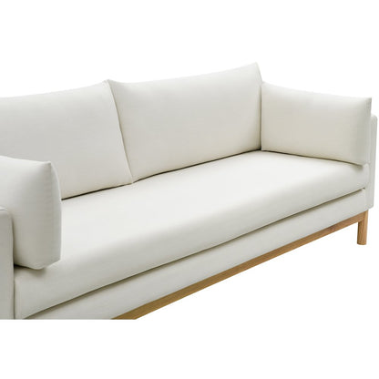 Langham Cream Linen Textured Fabric Sofa