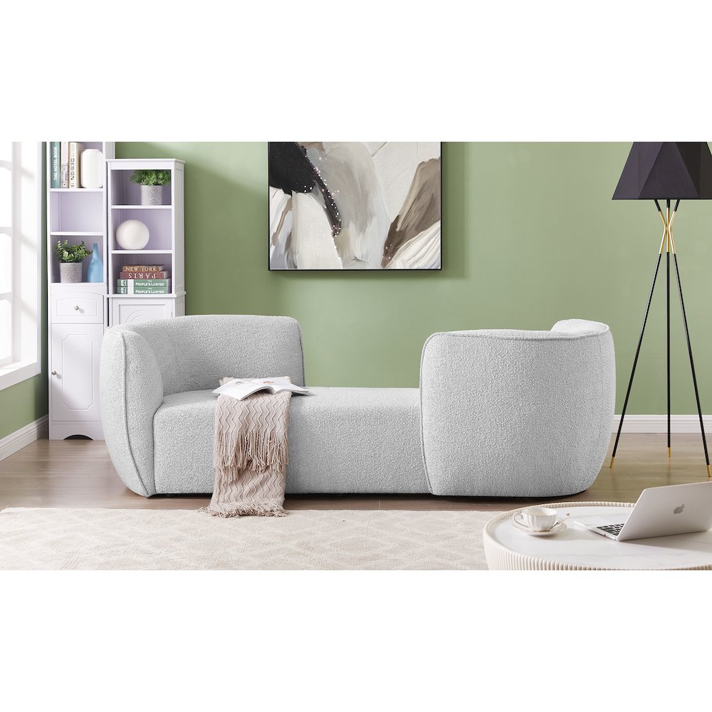 Hilton Grey Fabric Chaise