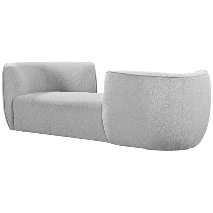 Hilton Grey Fabric Chaise
