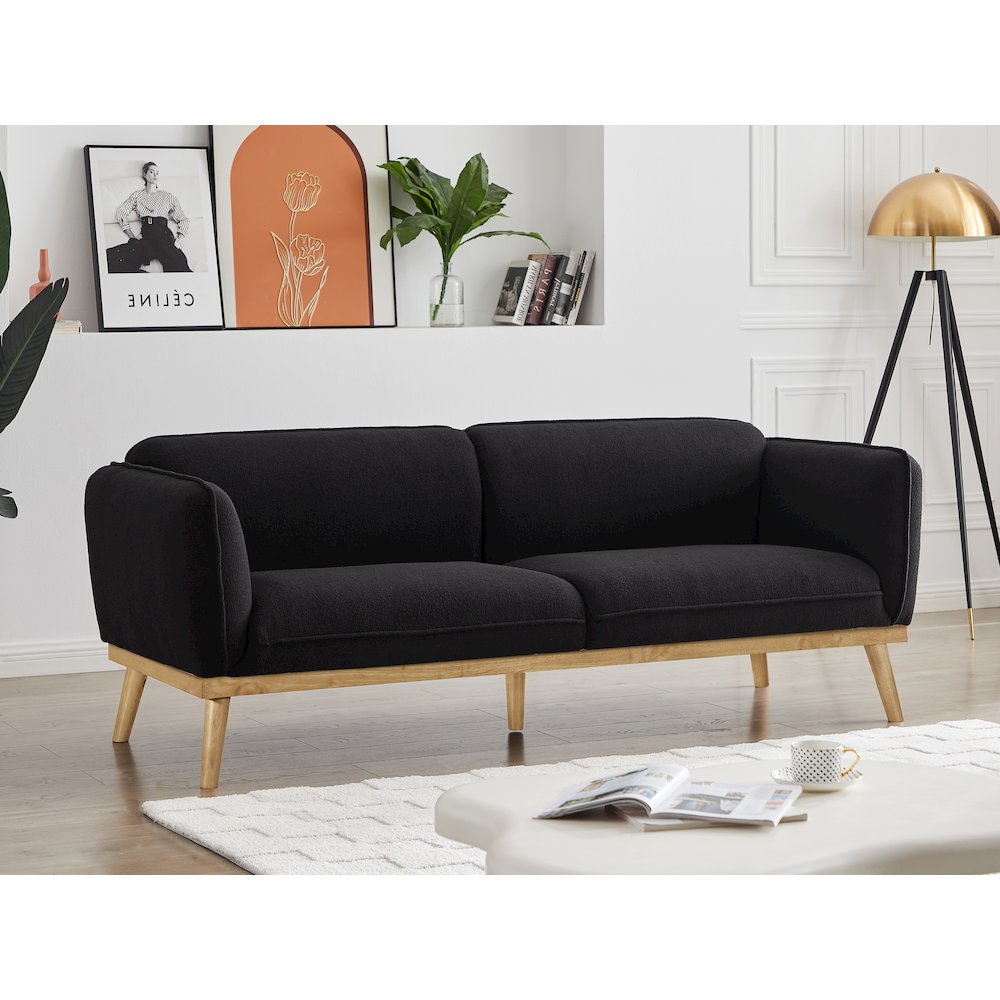 Nolita Black Boucle Fabric Sofa