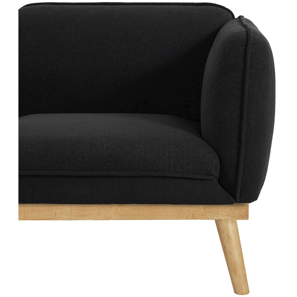 Nolita Black Boucle Fabric Sofa
