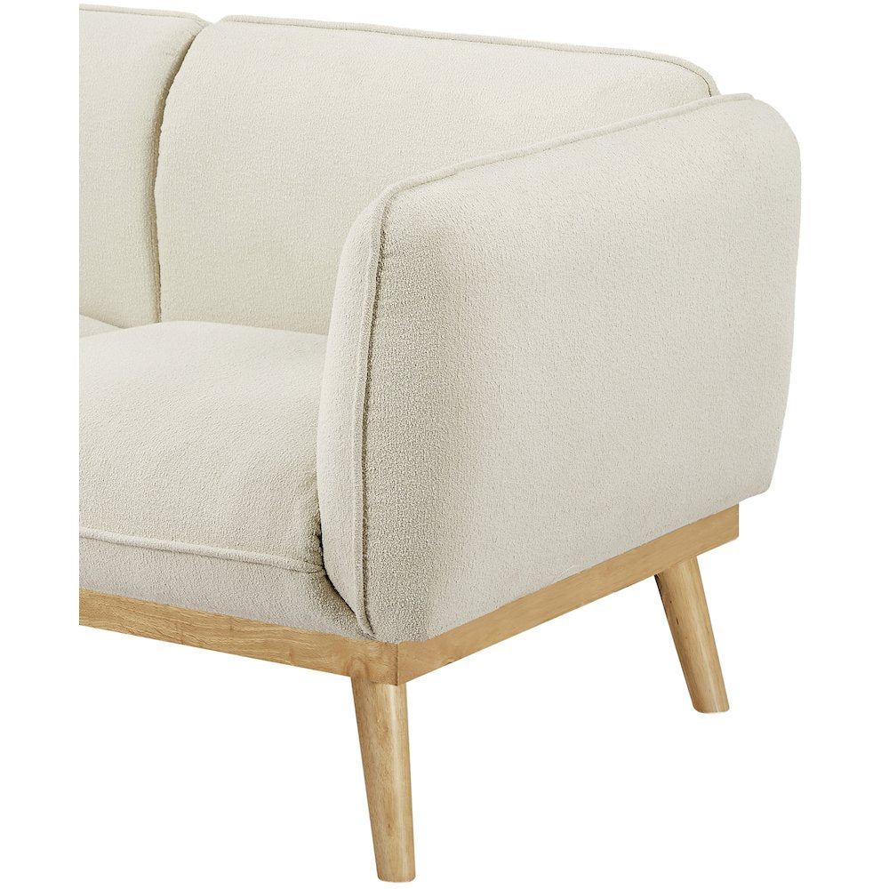 Nolita Cream Boucle Fabric Loveseat