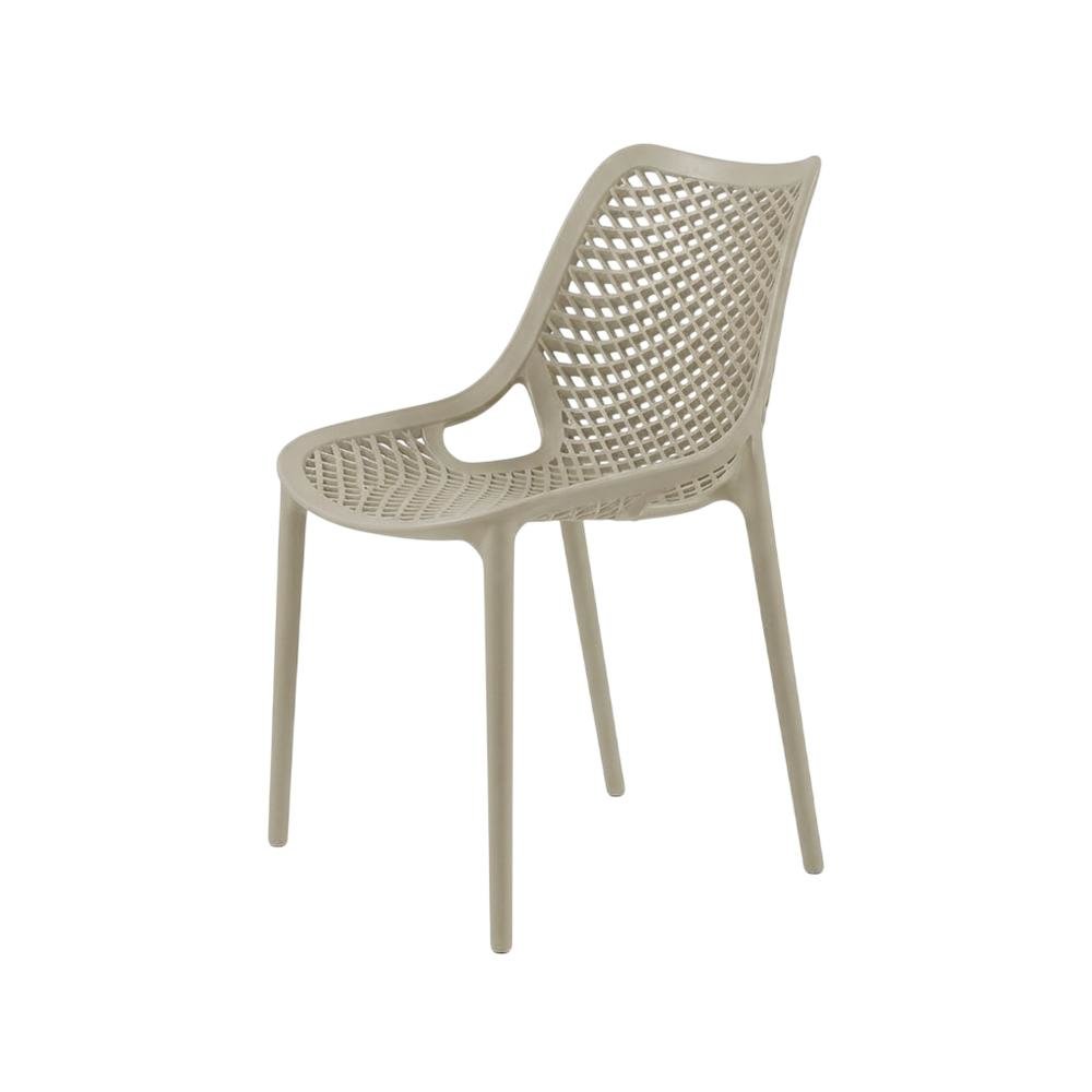 Taupe Outdoor Patio Dining Chair Set Of 4 With Uv-Resistant Finish