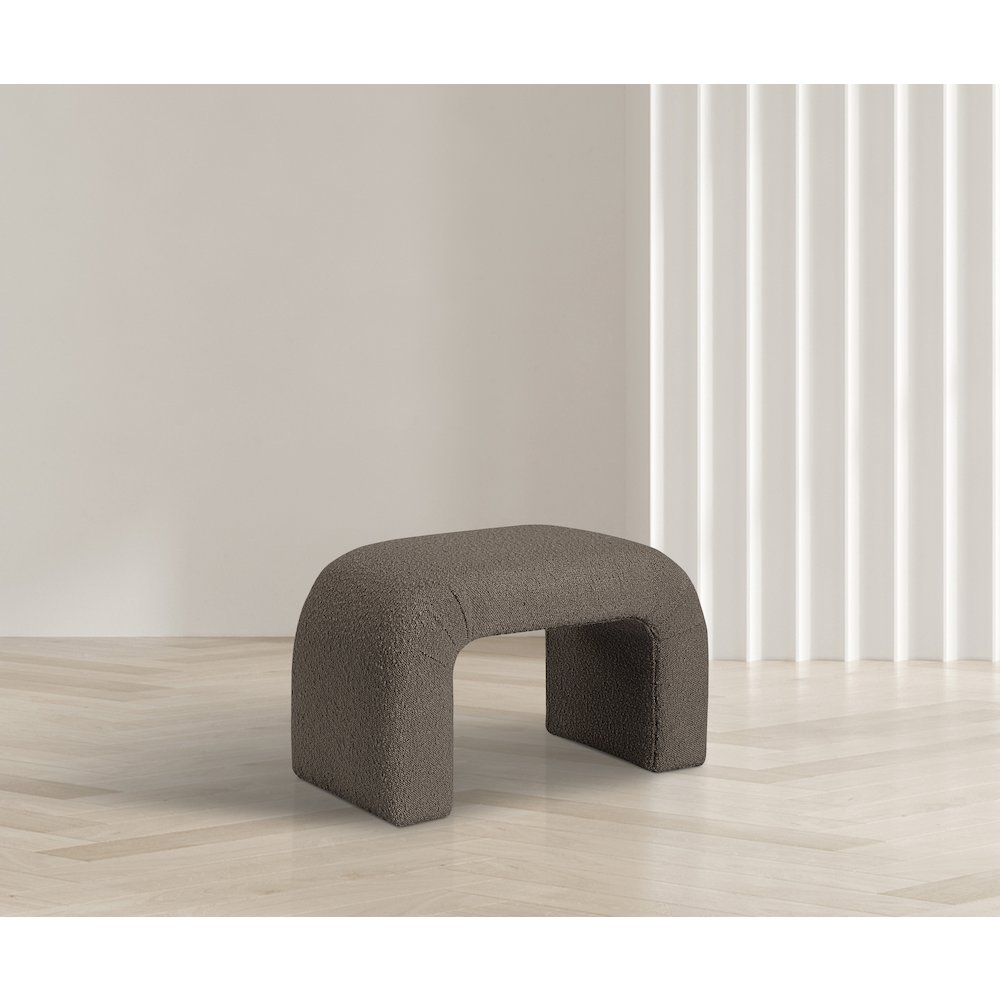 Niagara Brown Boucle Fabric Bench