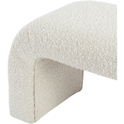 Niagara Cream Boucle Fabric Bench