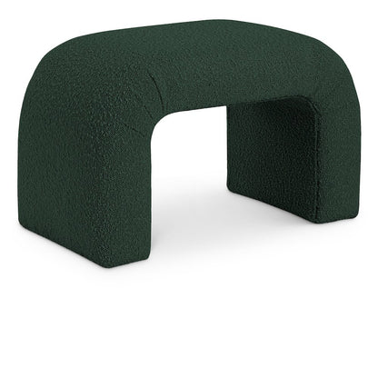 Niagara Green Boucle Fabric Bench