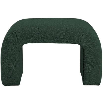 Niagara Green Boucle Fabric Bench