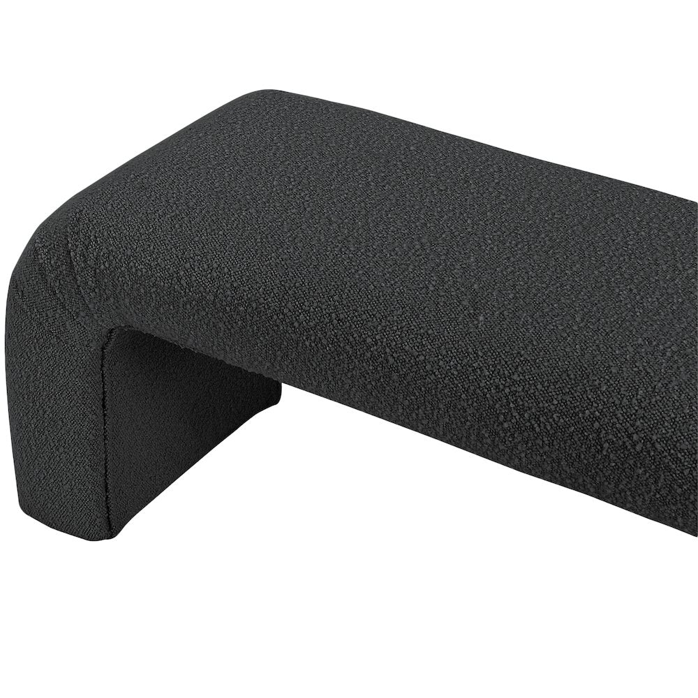 Niagara Black Boucle Fabric Bench