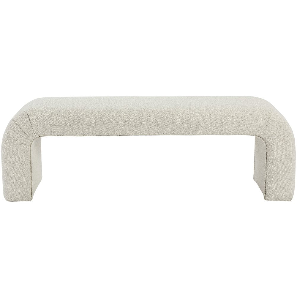 Niagara Cream Boucle Fabric Bench