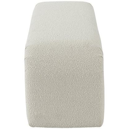 Niagara Cream Boucle Fabric Bench