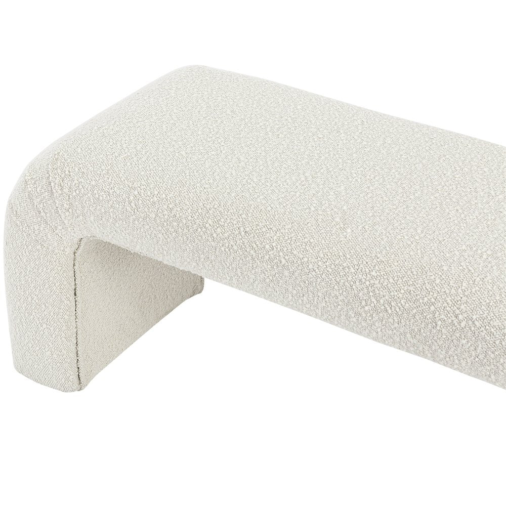 Niagara Cream Boucle Fabric Bench