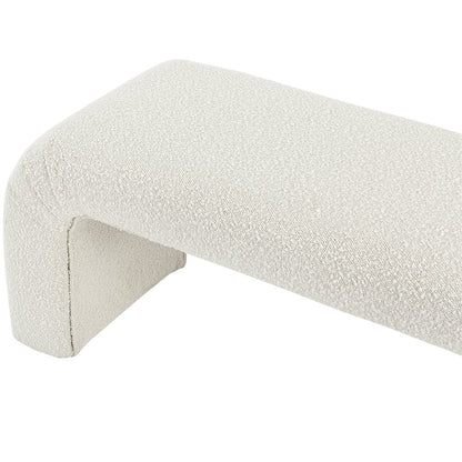 Niagara Cream Boucle Fabric Bench
