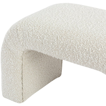 Niagara Cream Boucle Fabric Bench