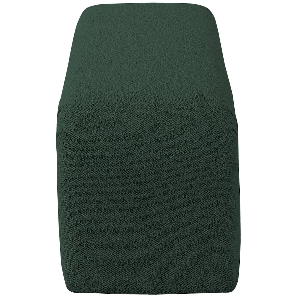 Niagara Green Boucle Fabric Bench