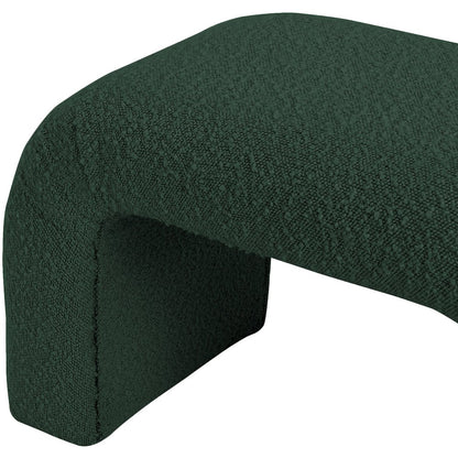 Niagara Green Boucle Fabric Bench