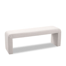 Minimalist Cream Velvet Bench