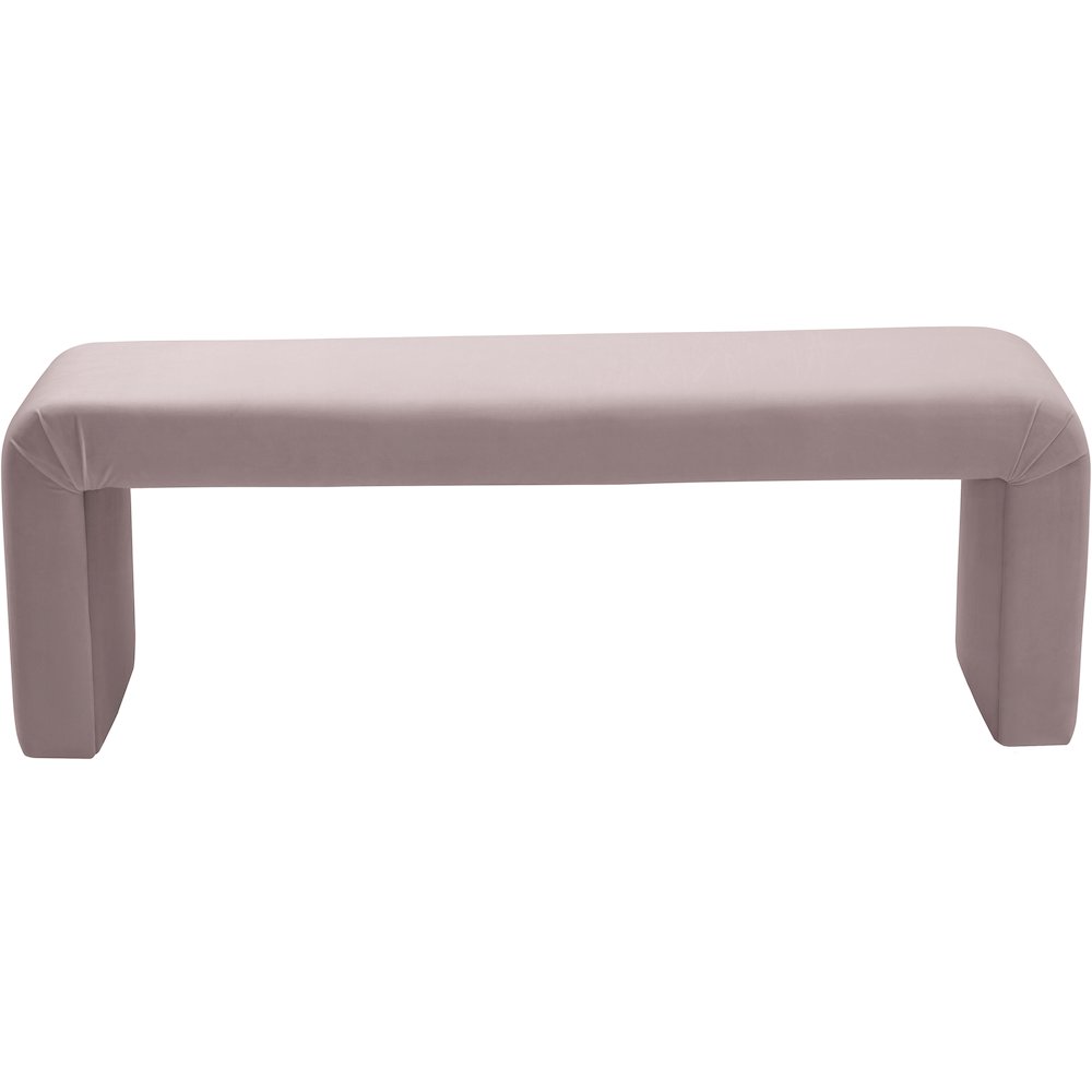 Minimalist Pink Velvet Bench