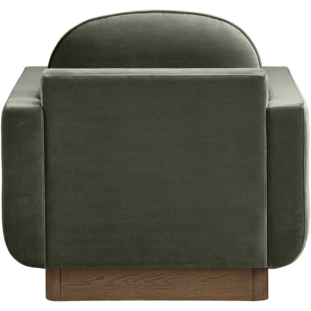 Diviento Green Velvet Performance Fabric Upholstered Accent Chair