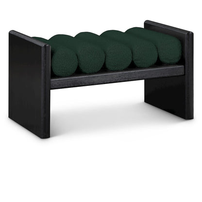 Waverly Green Boucle Fabric Bench