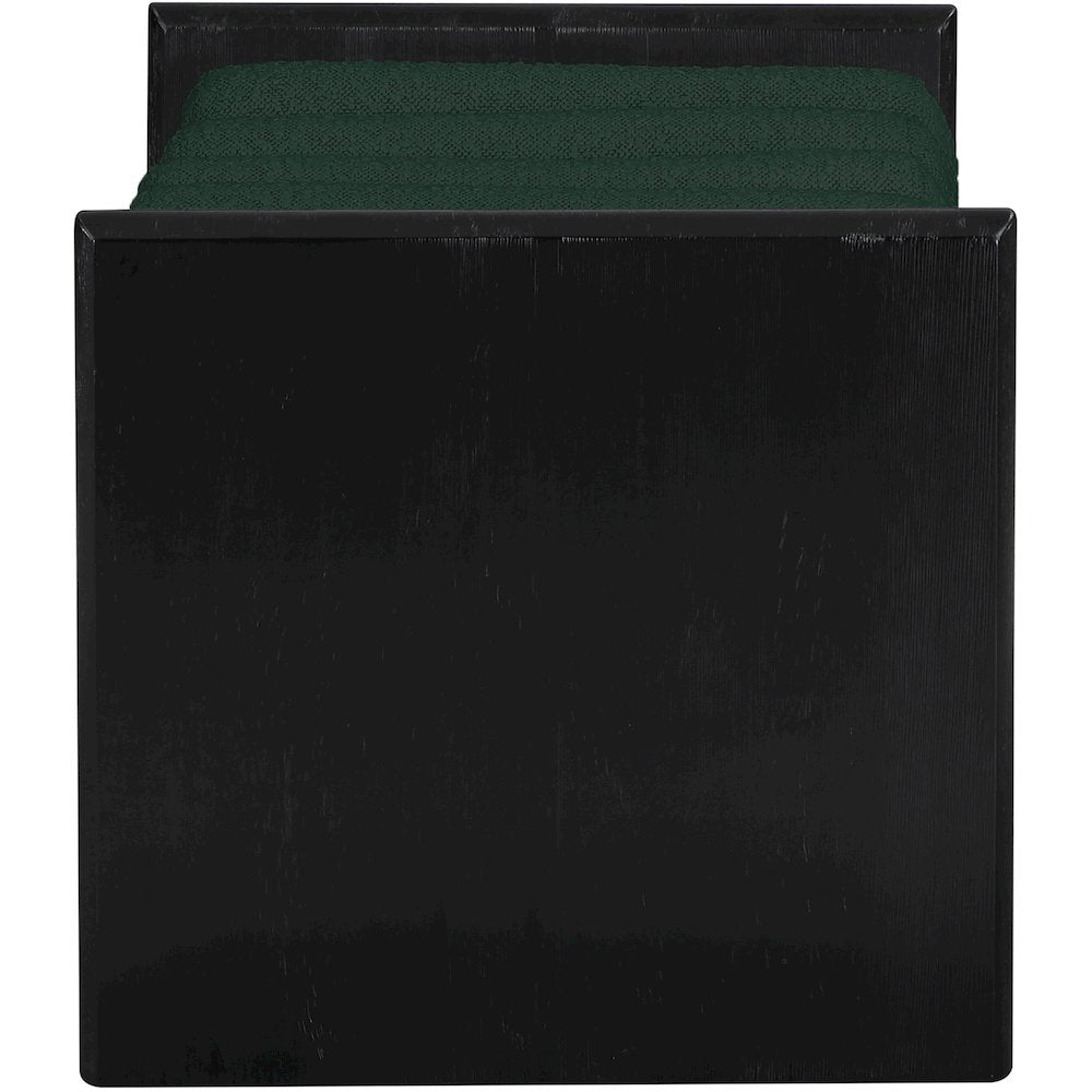 Waverly Green Boucle Fabric Bench
