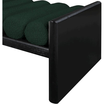 Waverly Green Boucle Fabric Bench