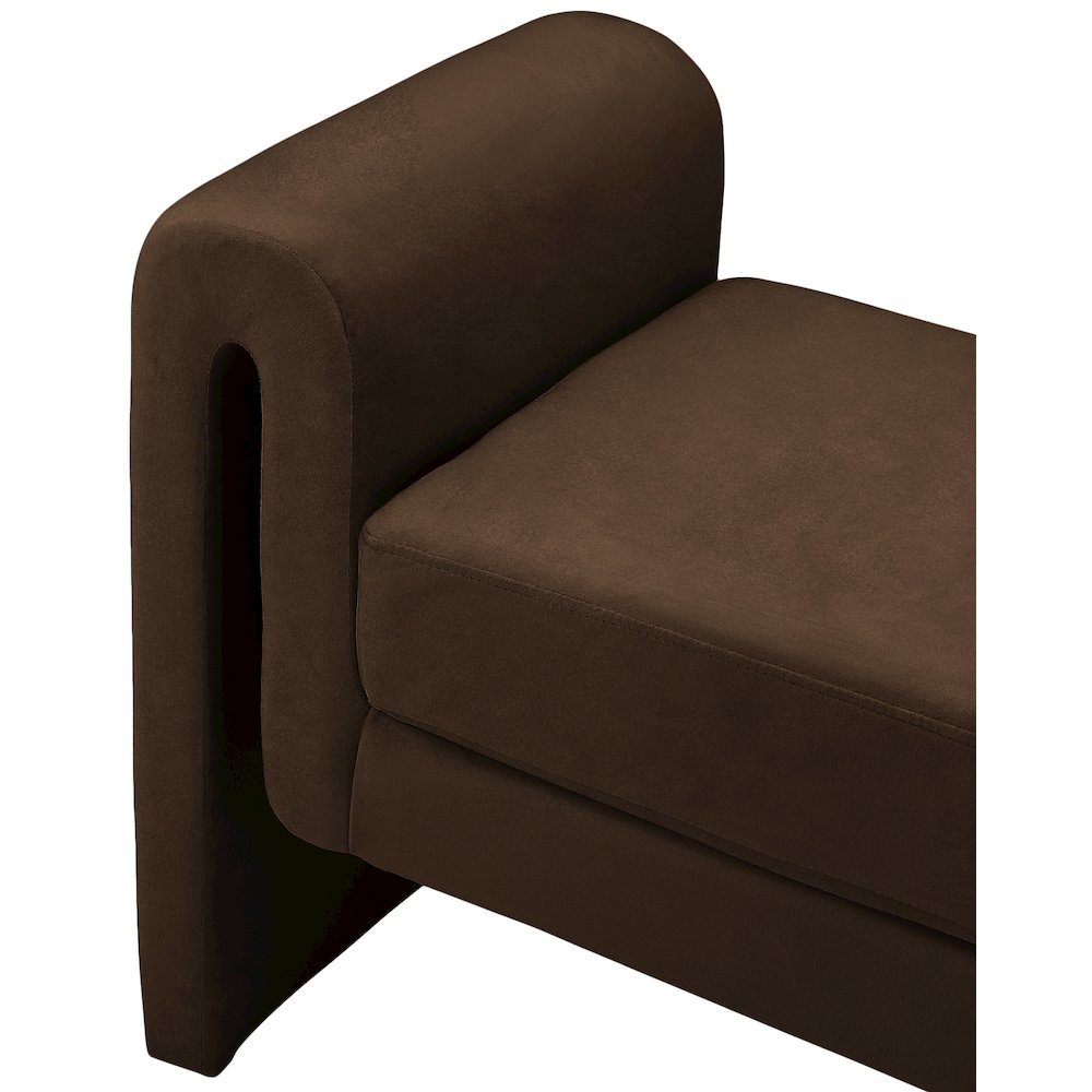 Sloan Brown Velvet Bench