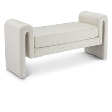 Sloan Cream Velvet Bench