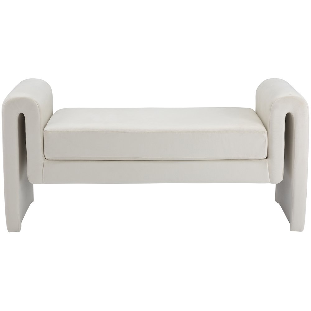 Sloan Cream Velvet Bench