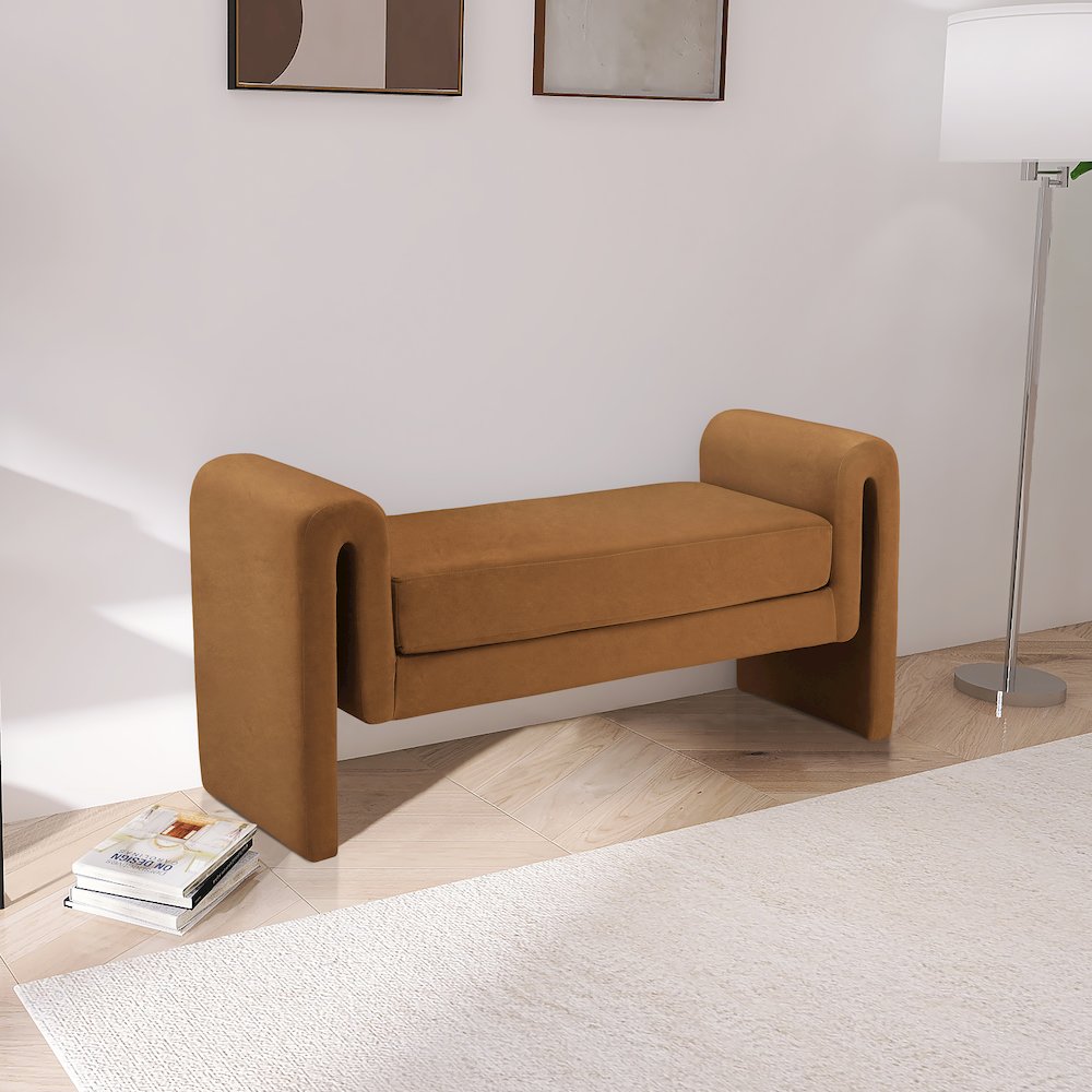 Sloan Saddle Velvet Bench