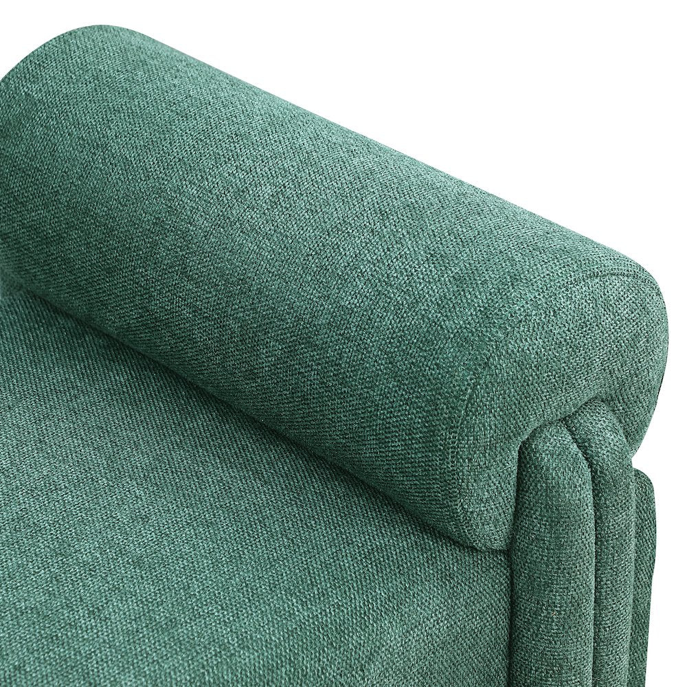 Stefano Green Polyester Fabric Bench