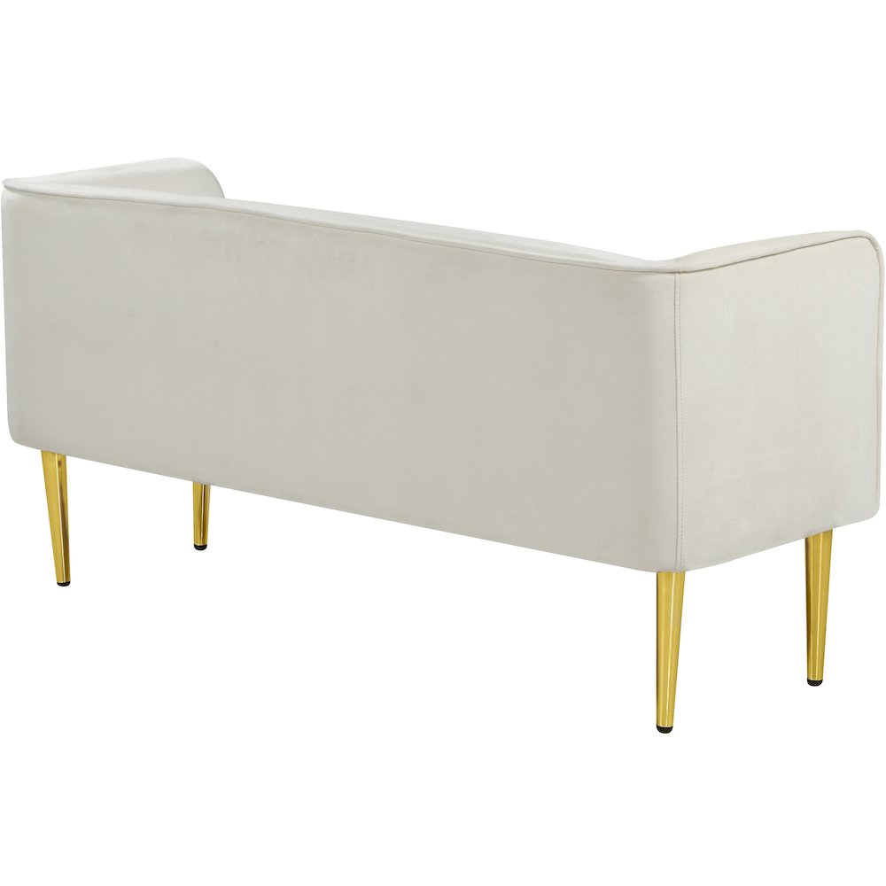Audrey Cream Velvet Bench