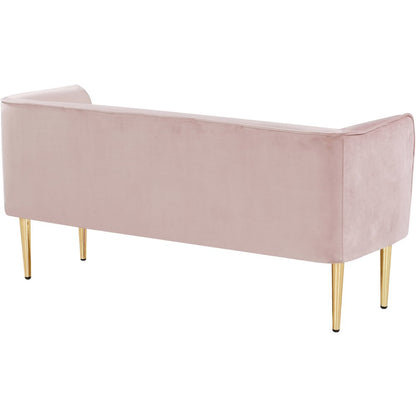 Audrey Pink Velvet Bench