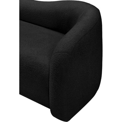 Kali Black Faux Shearling Teddy Fabric Chair